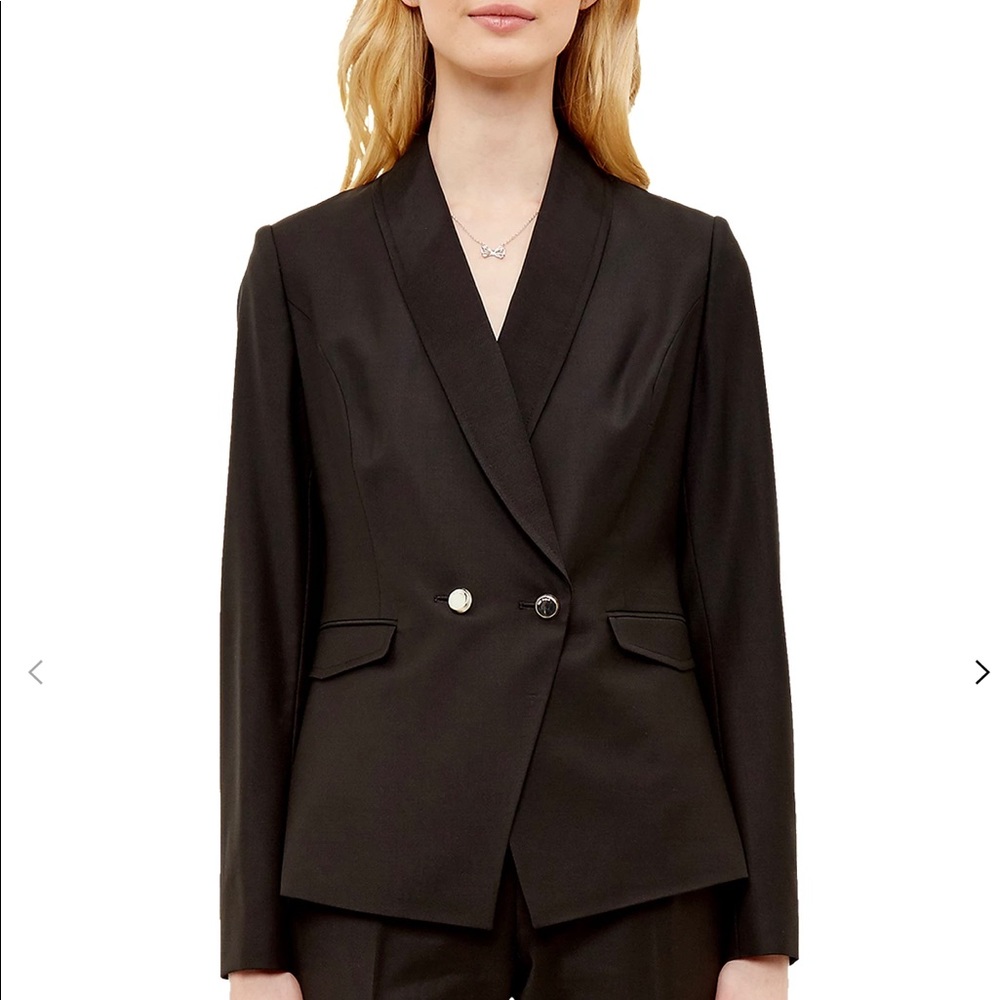BNWT Ted Baker Tiorna Double Breasted Black Blazer
